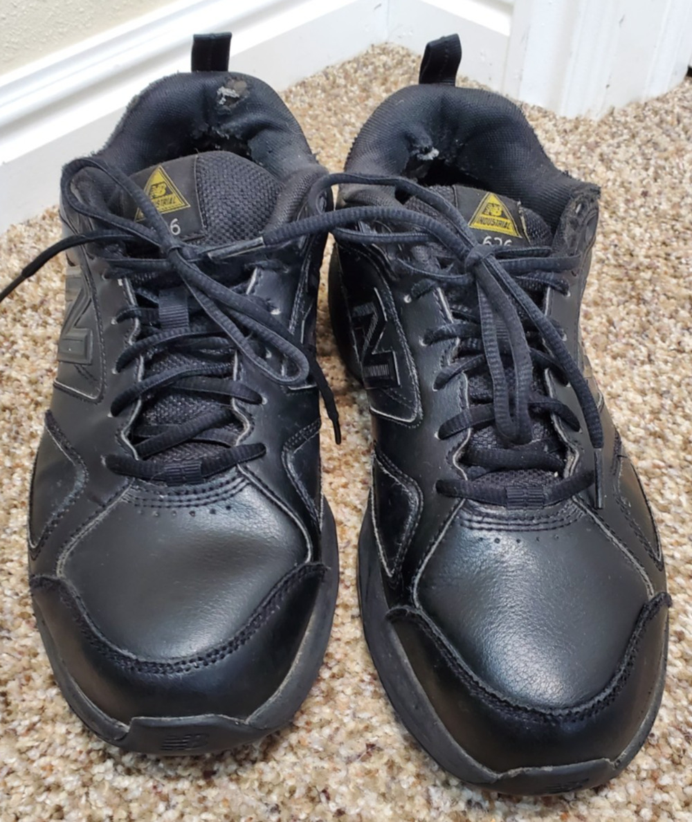 New Balance 626 Industrial Work Shoes Mens 8.5 Black Slip Resistant Leather Walk